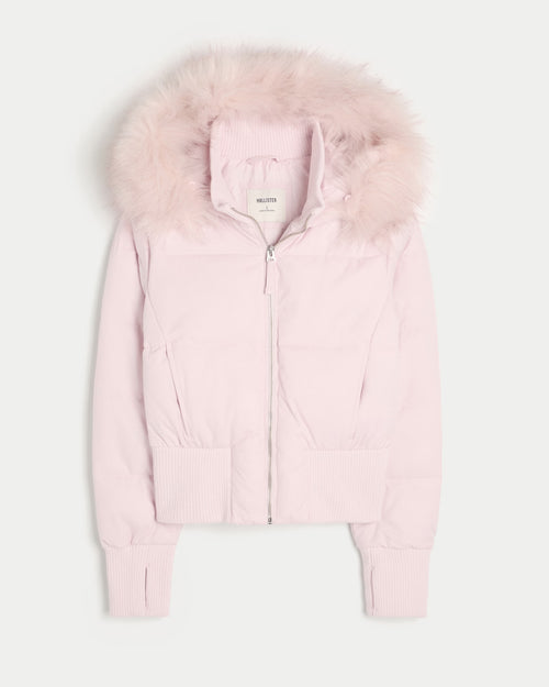 Hollister Faux fur puffer