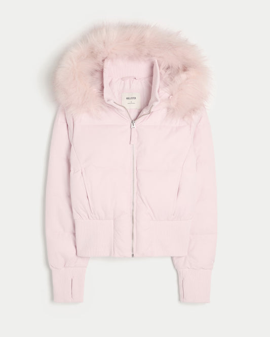Hollister Faux fur puffer